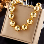 Collar Violeta con Baño de Oro - Miguela Jewelry