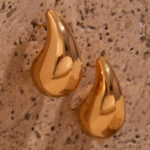 Aretes Uma Gota de Agua con baño de oro | Miguela Jewelry Worldwide