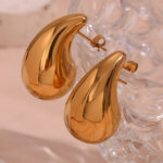 Aretes Uma Gota de Agua con baño de oro | Miguela Jewelry Worldwide