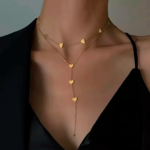 Collar Camelia con Baño de Oro - Miguela Jewelry