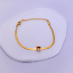 Pulsera Clavel con baño de oro | Miguela Jewerly