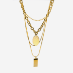 Collar Dakota Aguacate en Baño de Oro - Miguela Jewelry